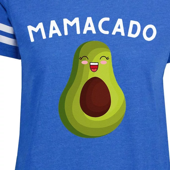 Mamacado Mom Pregnancy Announcement Avocado & Guacamole Enza Ladies Jersey Football T-Shirt