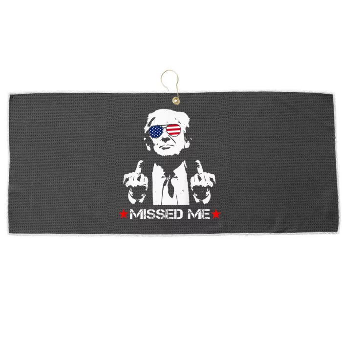 Missed Me Pro Trump 2024 Large Microfiber Waffle Golf Towel