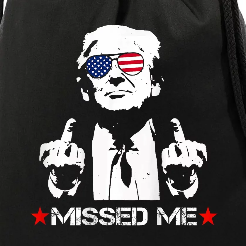 Missed Me Pro Trump 2024 Drawstring Bag