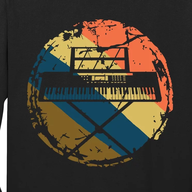 Music Musician Pianist Vintage Keyboard Player Piano Long Sleeve Shirt