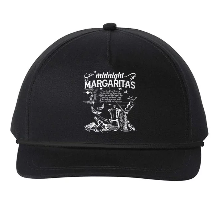 Midnight Margaritas Recipe Halloween Practical Magic Snapback Five-Panel Rope Hat