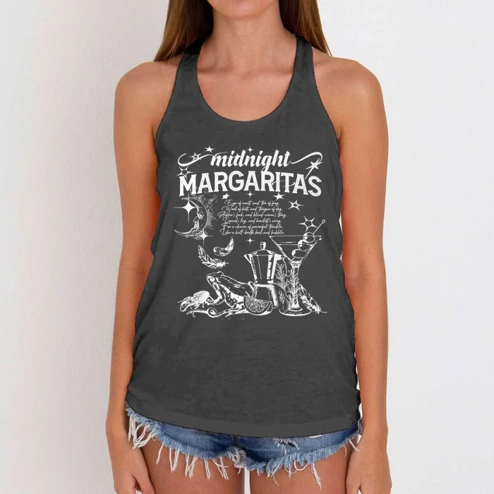 Midnight Margaritas Recipe Halloween Practical Magic Women's Knotted Racerback Tank