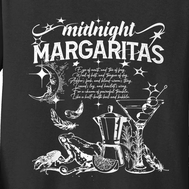 Midnight Margaritas Recipe Halloween Practical Magic Kids Long Sleeve Shirt