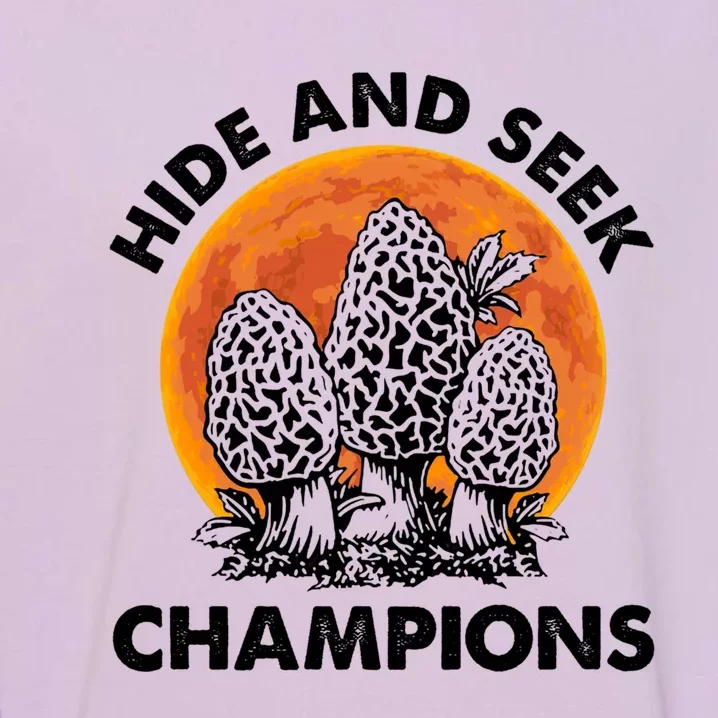 Morels Mushroom Red Moon Hide And Seek Champion Gift Garment-Dyed Sweatshirt