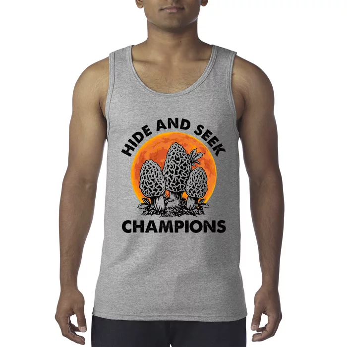 Morels Mushroom Red Moon Hide And Seek Champion Gift Tank Top