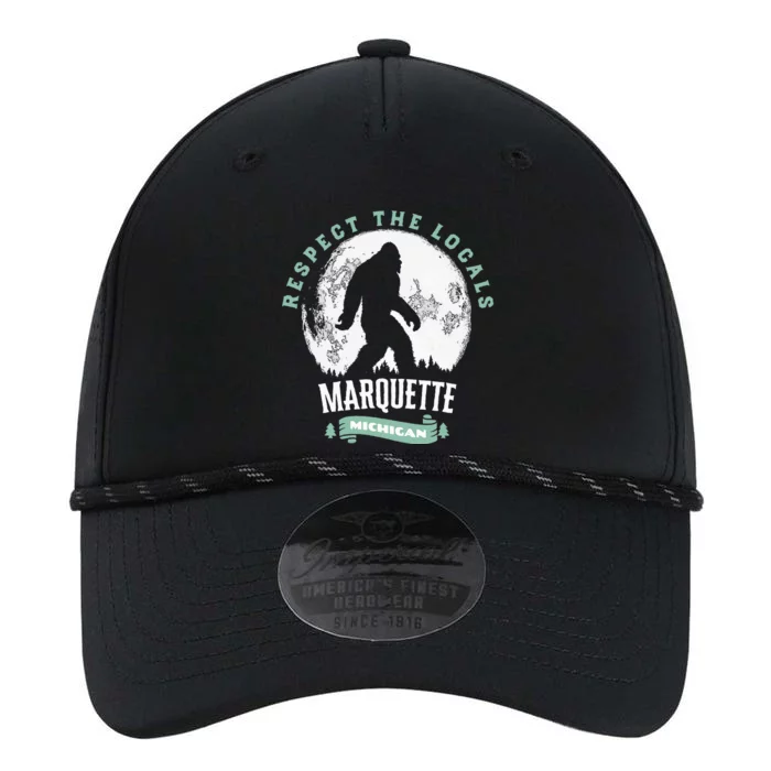 Marquette Michigan Respect The Locals Bigfoot Sasquatch Moon Performance The Dyno Cap