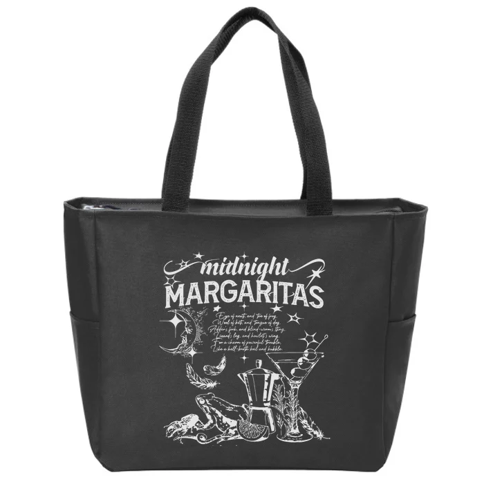 Midnight Margaritas Recipe Halloween Practical Magic Zip Tote Bag