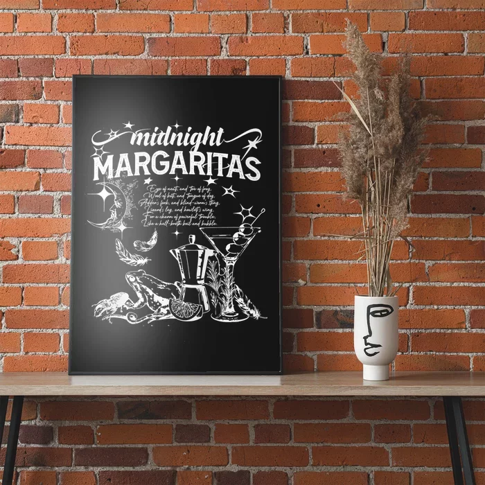 Midnight Margaritas Recipe Halloween Poster