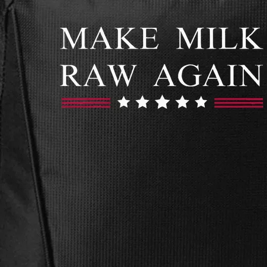 Make Milk Raw Again Funny Raw Milk City Backpack