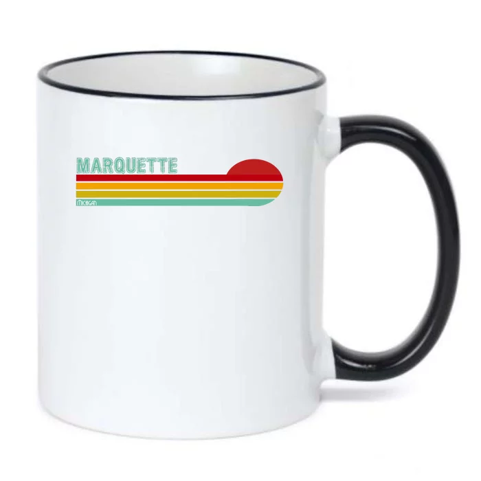 Marquette Michigan Retro Black Color Changing Mug