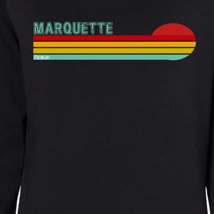 Marquette Michigan Retro Womens California Wash Sweatshirt