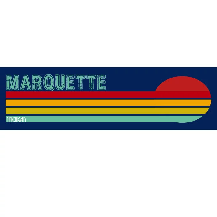 Marquette Michigan Retro Bumper Sticker