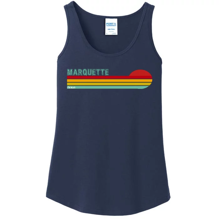 Marquette Michigan Retro Ladies Essential Tank