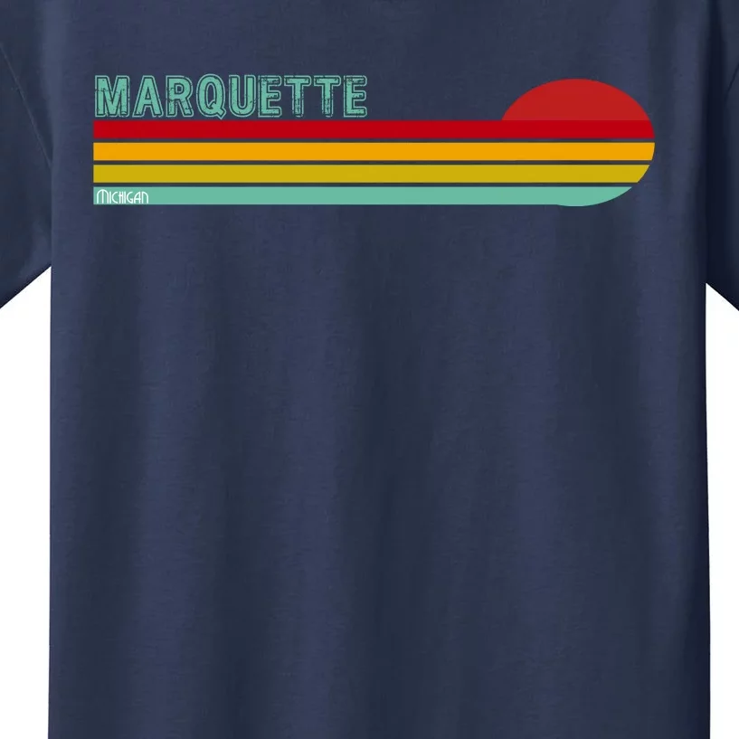 Marquette Michigan Retro Kids T-Shirt