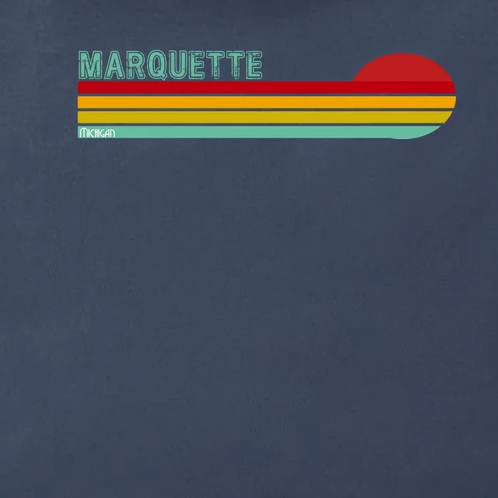 Marquette Michigan Retro Zip Tote Bag