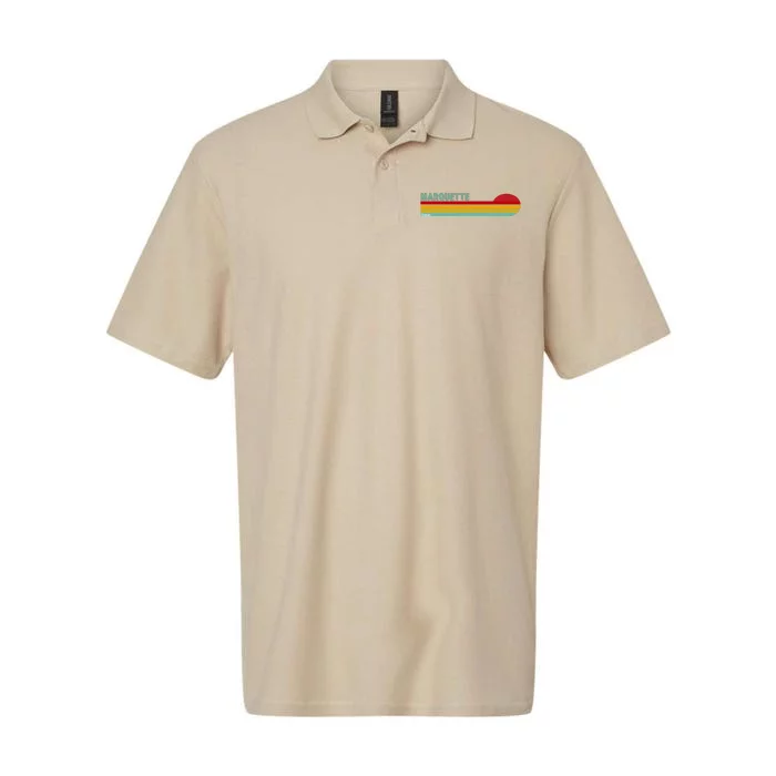 Marquette Michigan Retro Softstyle Adult Sport Polo