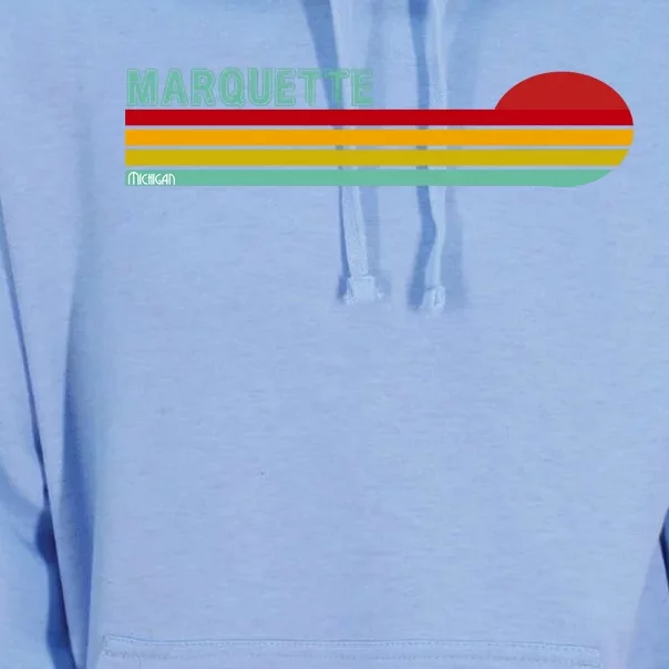 Marquette Michigan Retro Unisex Surf Hoodie