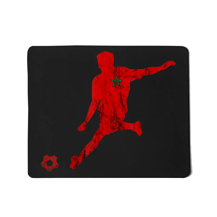 Morroco Moroccan Roots Moroccan Flag Moroccan Soccer Player Mousepad