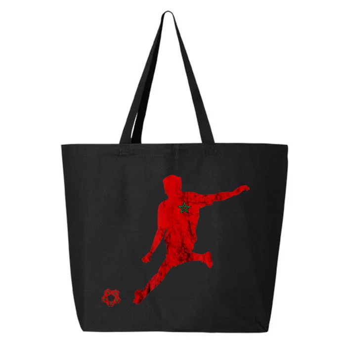 Morroco Moroccan Roots Moroccan Flag Moroccan Soccer Player 25L Jumbo Tote