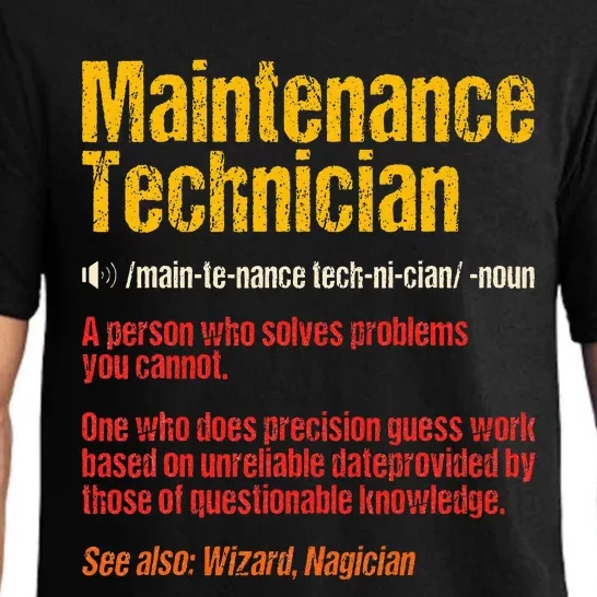 Maintenance Man retro Definition Technician Pajama Set