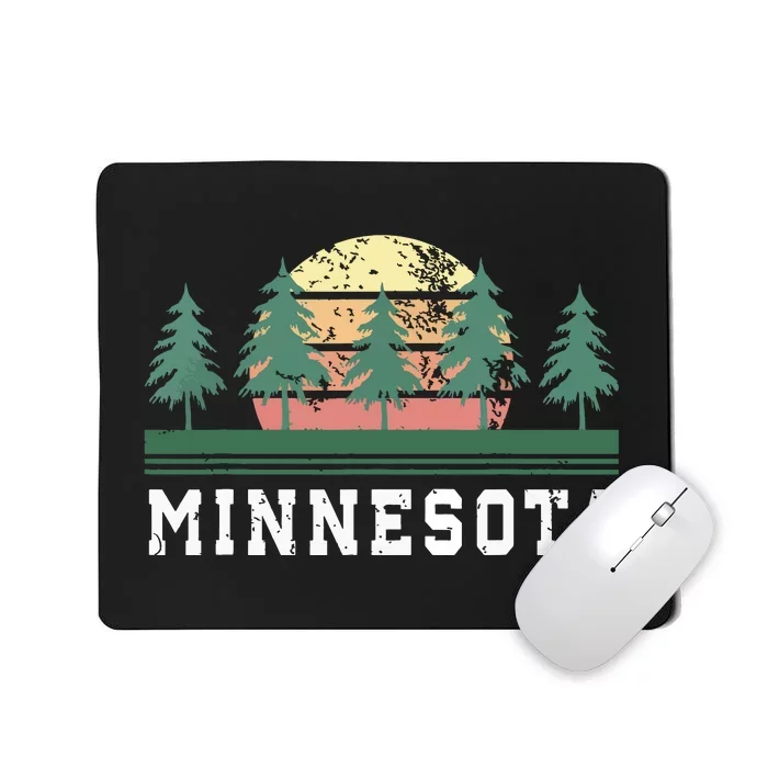 Minnesota Mn Retro Vintage Gift Mousepad