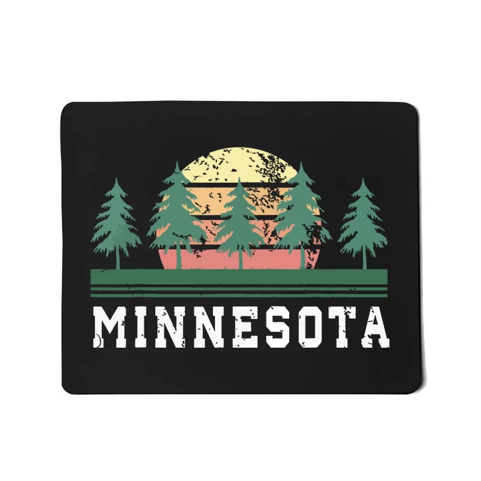 Minnesota Mn Retro Vintage Gift Mousepad