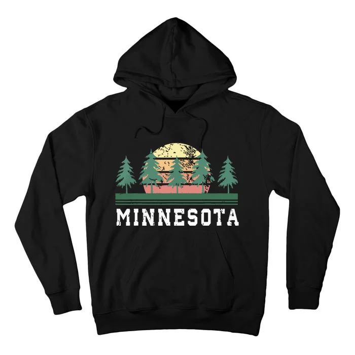 Minnesota Mn Retro Vintage Gift Tall Hoodie