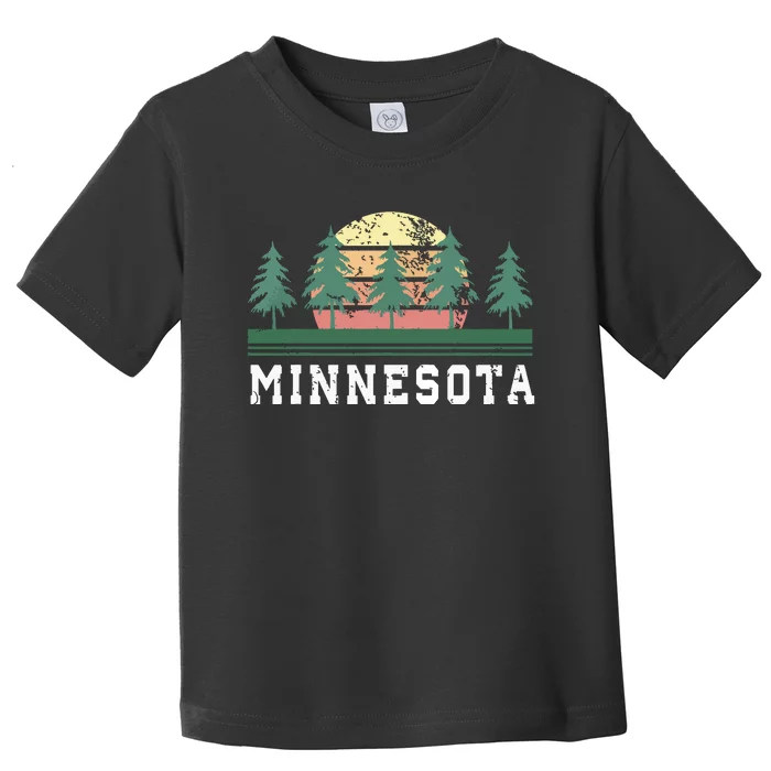 Minnesota Mn Retro Vintage Gift Toddler T-Shirt