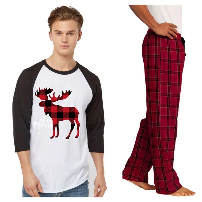 Mama Moose | Red Plaid Buffalo Matching Family Raglan Sleeve Pajama Set