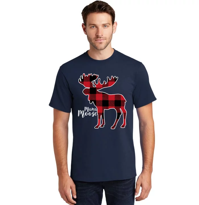 Mama Moose | Red Plaid Buffalo Matching Family Tall T-Shirt