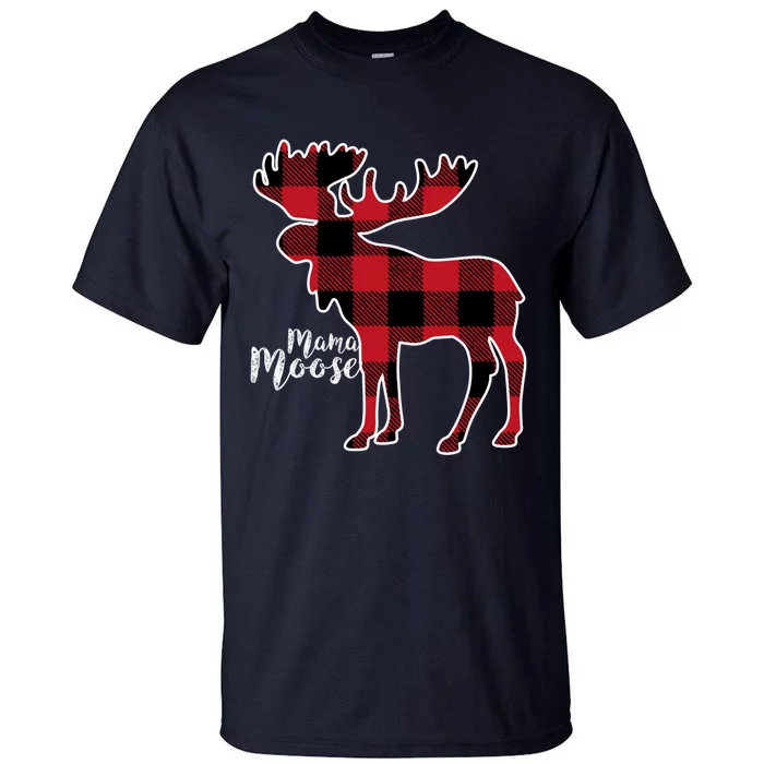 Mama Moose | Red Plaid Buffalo Matching Family Tall T-Shirt