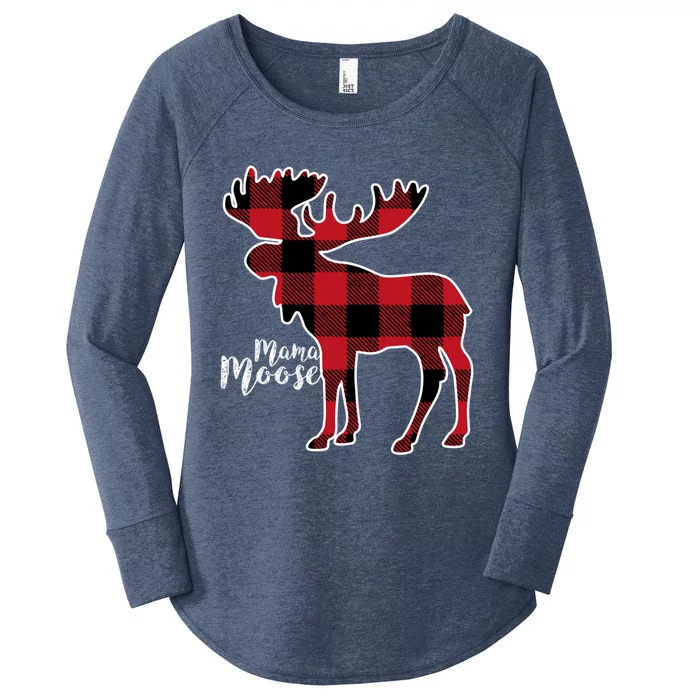 Mama Moose | Red Plaid Buffalo Matching Family Women's Perfect Tri Tunic Long Sleeve Shirt