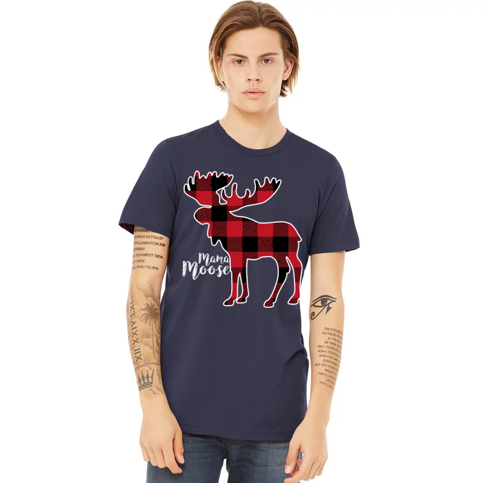 Mama Moose | Red Plaid Buffalo Matching Family Premium T-Shirt