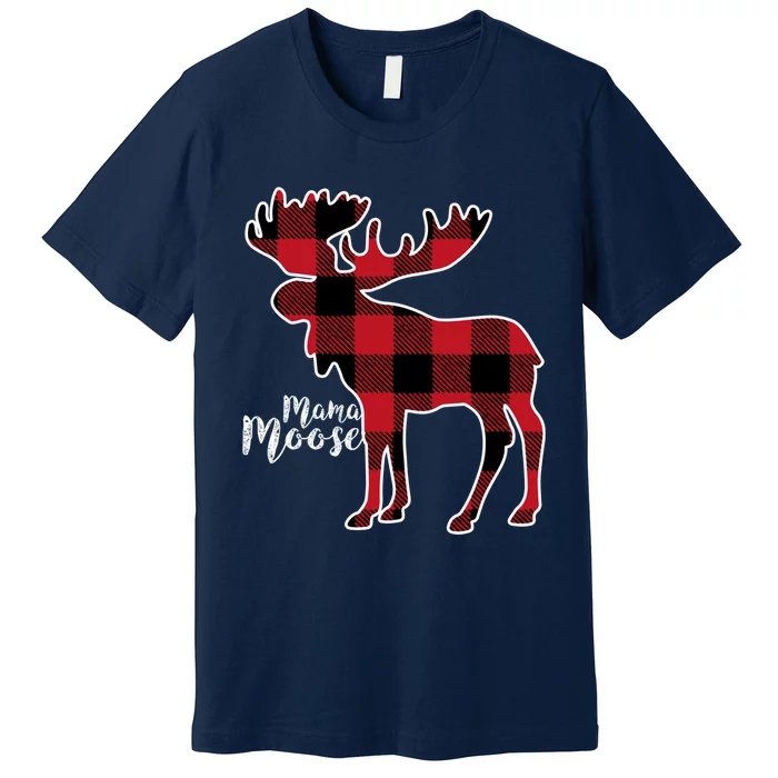 Mama Moose | Red Plaid Buffalo Matching Family Premium T-Shirt