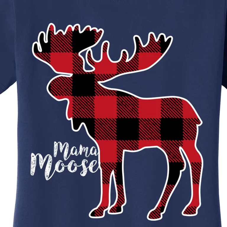 Mama Moose | Red Plaid Buffalo Matching Family Women's T-Shirt