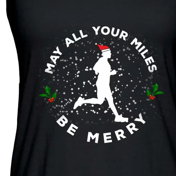 Merry Miles Running Christmas Gift For Runners Ladies Essential Flowy Tank