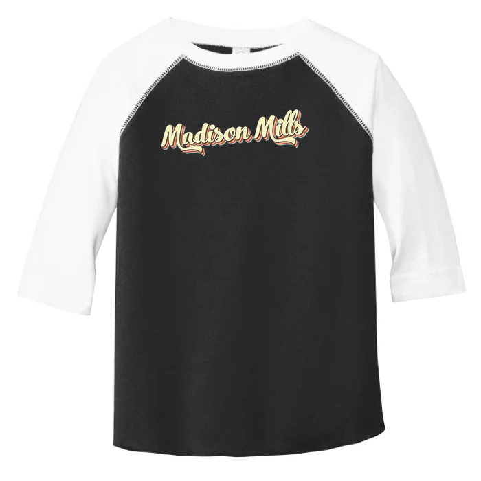 Madison Mills Retro Art Baseball Vintage Toddler Fine Jersey T-Shirt