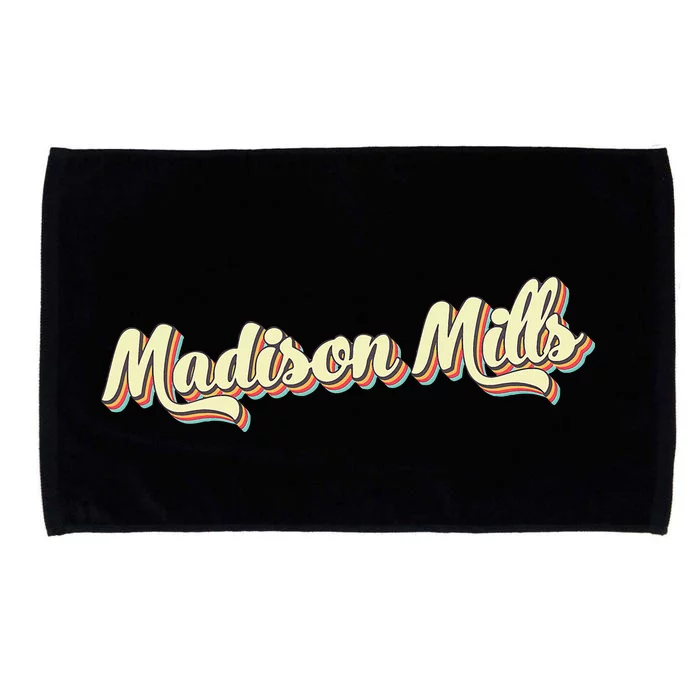 Madison Mills Retro Art Baseball Vintage Microfiber Hand Towel