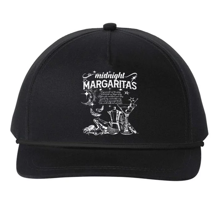 Midnight Margaritas Recipe Halloween Snapback Five-Panel Rope Hat