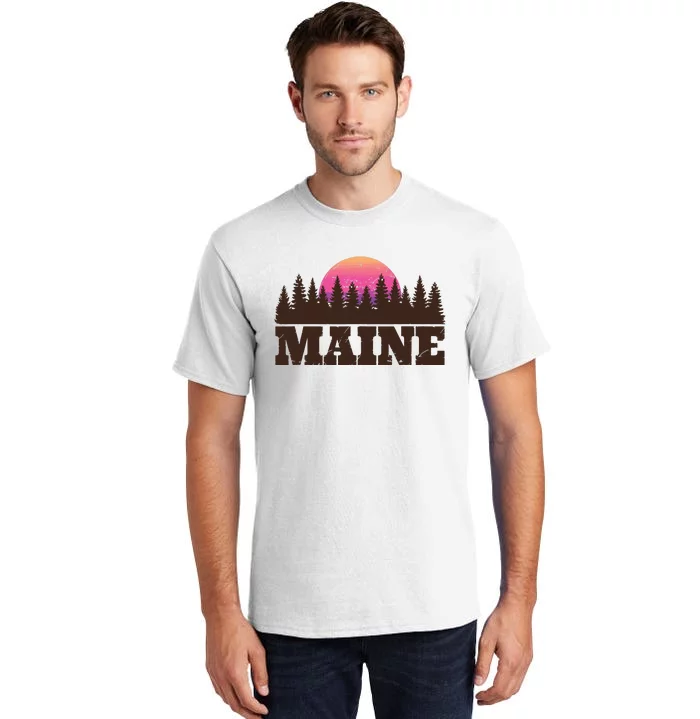 Maine Mn Retro Vintage Gift Women Tall T-Shirt