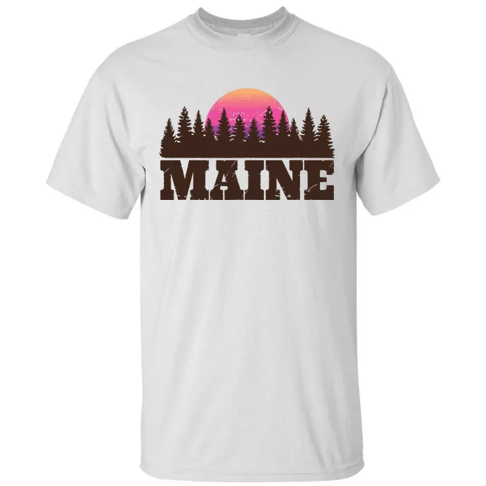 Maine Mn Retro Vintage Gift Women Tall T-Shirt