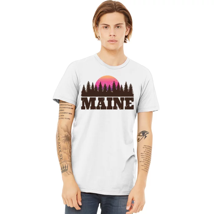 Maine Mn Retro Vintage Gift Women Premium T-Shirt