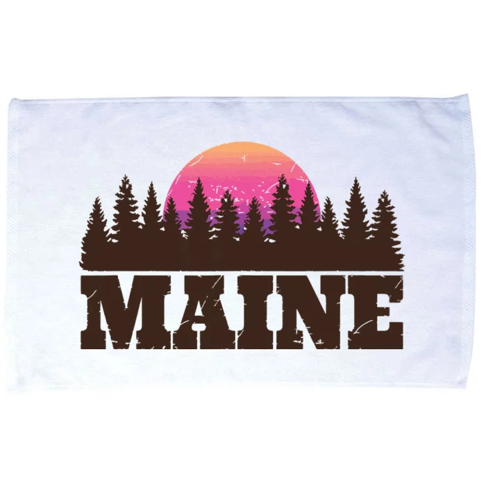 Maine Mn Retro Vintage Gift Women Microfiber Hand Towel