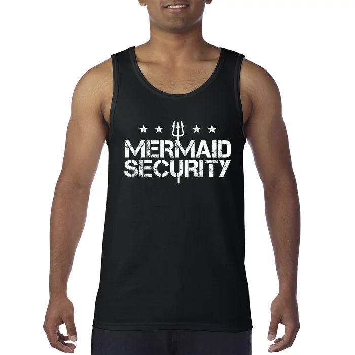 Merman Mermaid Security Funny Swimming Gift Tank Top