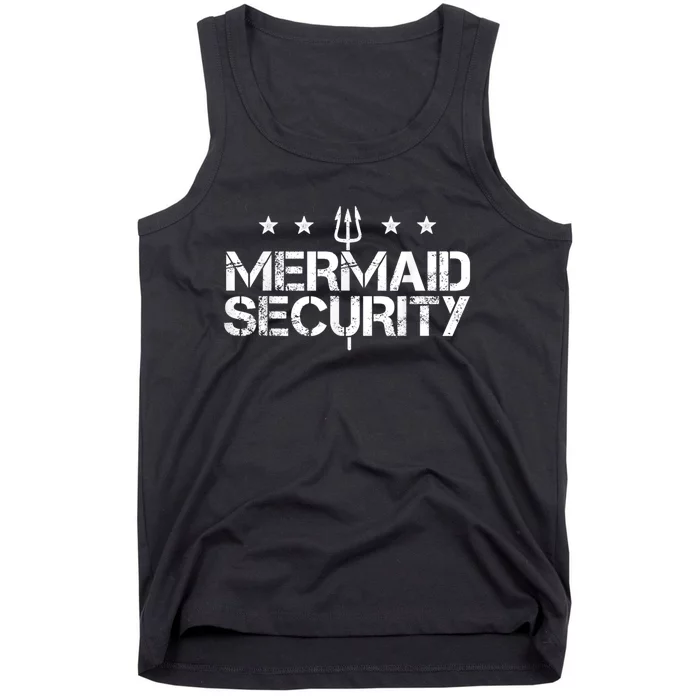 Merman Mermaid Security Funny Swimming Gift Tank Top