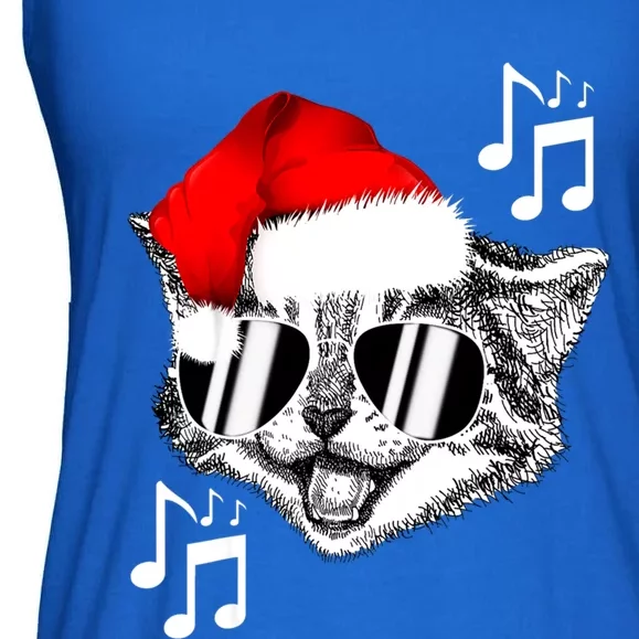 Merry Mixmas Santa Claus Dj Music Lover Ugly Christmas Party Cool Gift Ladies Essential Flowy Tank