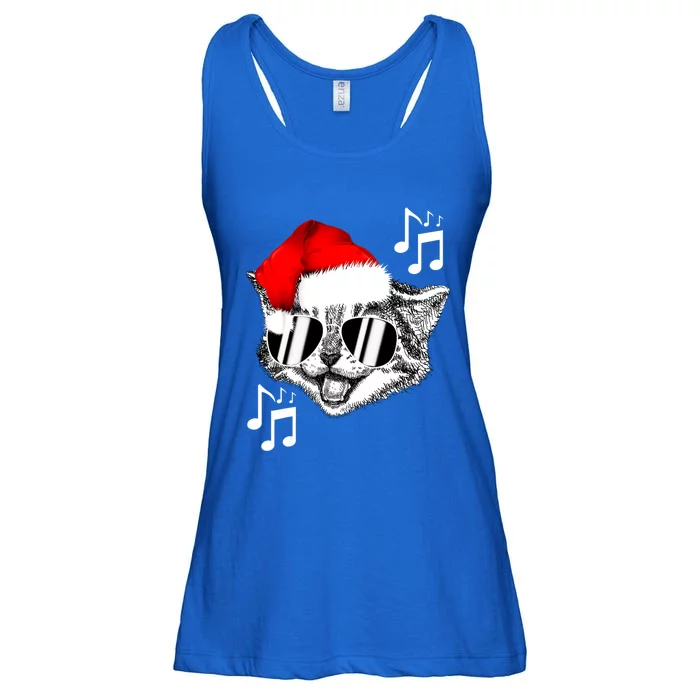 Merry Mixmas Santa Claus Dj Music Lover Ugly Christmas Party Cool Gift Ladies Essential Flowy Tank