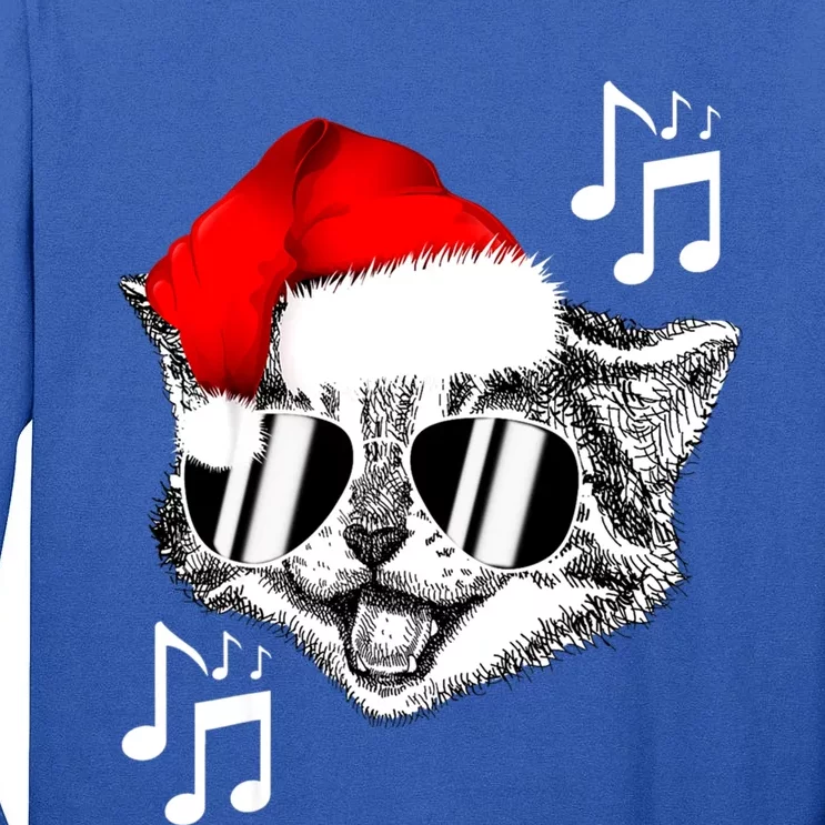 Merry Mixmas Santa Claus Dj Music Lover Ugly Christmas Party Cool Gift Tall Long Sleeve T-Shirt