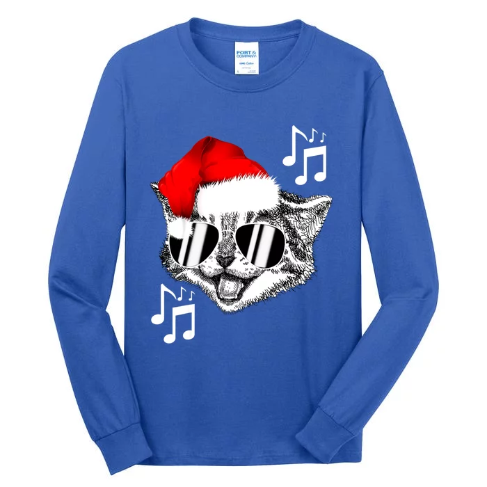 Merry Mixmas Santa Claus Dj Music Lover Ugly Christmas Party Cool Gift Tall Long Sleeve T-Shirt