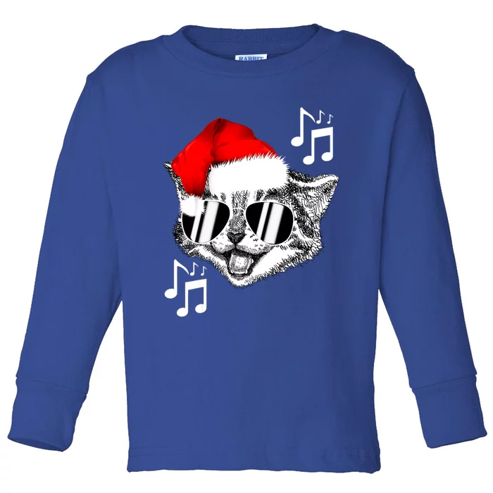 Merry Mixmas Santa Claus Dj Music Lover Ugly Christmas Party Cool Gift Toddler Long Sleeve Shirt